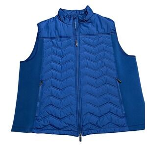 Hickey Freeman Men's Blue Quilted Puffer Vest Size XXL Golf‎ Outdoor